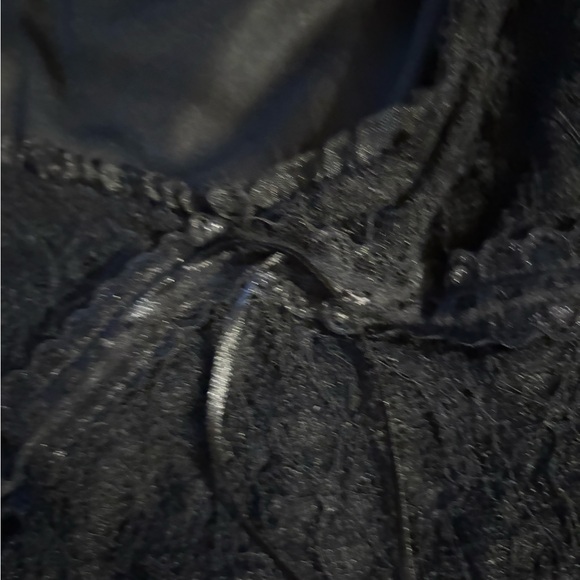 Ardene Black Ruffle Trim Top - Picture 4 of 5